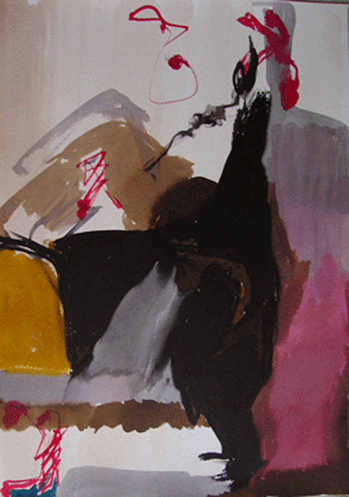 S/T. Tinta/papel, 50 x 35 cm.