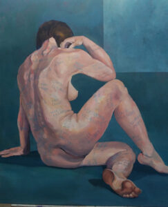 Sergio Delgado. Quién es arte. Óleo lienzo, 92×73